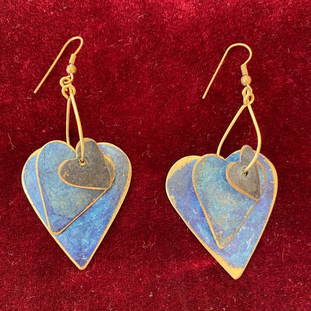 Heart earrings🌺
